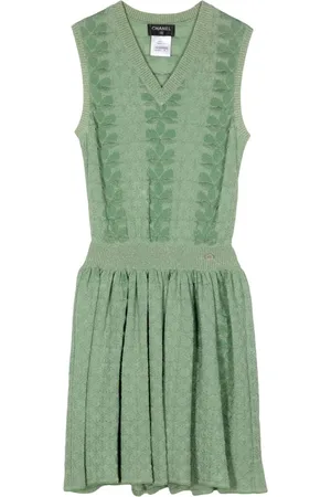 CHANEL 2000s Kleid mit Blumenmuster