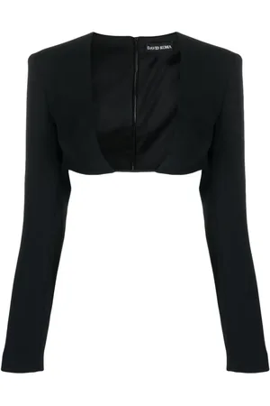 DAVID KOMA Cropped-Top mit tiefem Ausschnitt
