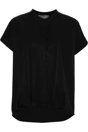 LORENA ANTONIAZZI Geraffte Bluse aus Popeline