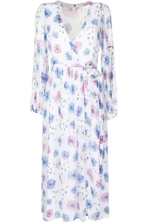 LOVESHACKFANCY Wickelkleid mit Blumen-Print