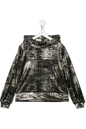Le pandorine Kapuzenpullover in Metallic-Optik