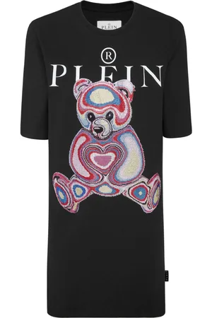 Philipp Plein Minikleid mit Teddy-Stickerei