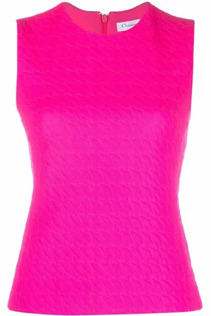 Dior 2010 ärmelloses Jacquard-Top