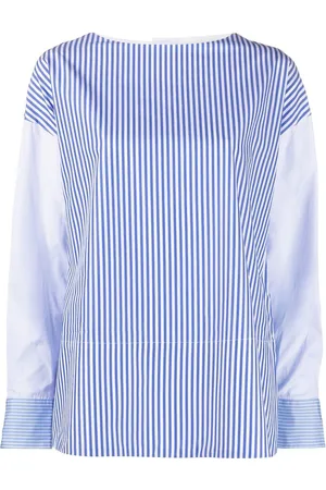CO Gestreifte Patchwork-Bluse