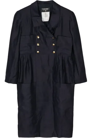 CHANEL 1990s Doppelreihiger CC Mantel