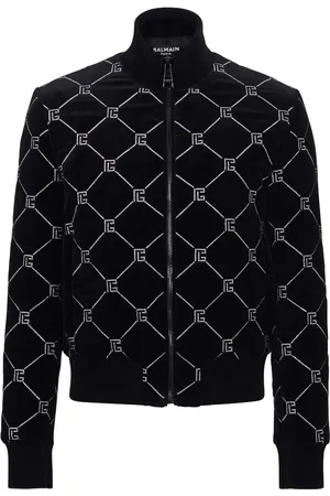 Balmain Gesteppte Bomberjacke mit Strass