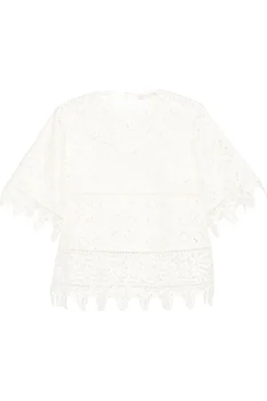 ULLA JOHNSON Aria Bluse mit Lochstickerei