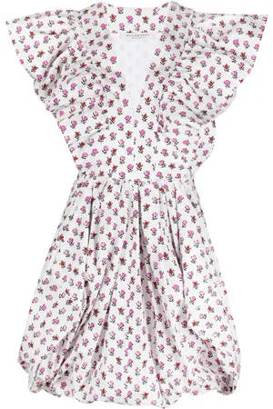 Serafini Ballonkleid mit Blumen-Print