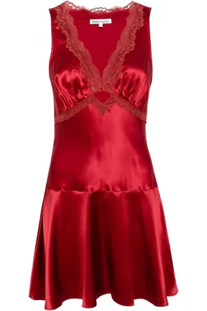 Reformation Belva Minikleid aus Seiden-Satin