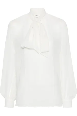 P.A.R.O.S.H. Bluse mit Schleifenkragen