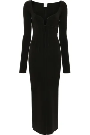 Nanushka Geripptes Midikleid