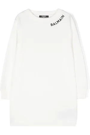 Balmain Kleid mit Logo-Stickerei