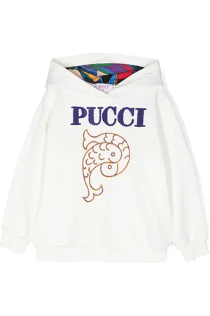 PUCCI Junior Hoodie mit Logo-Stickerei