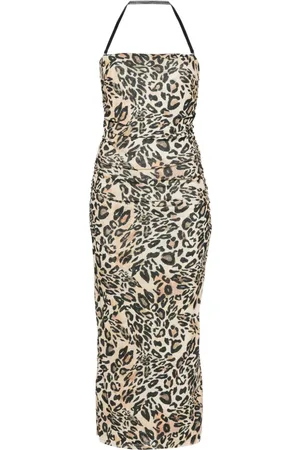 Nanushka Eliz Midikleid mit Leoparden-Print