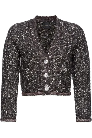 Pinko Bouclé-Jacke mit V-Ausschnitt