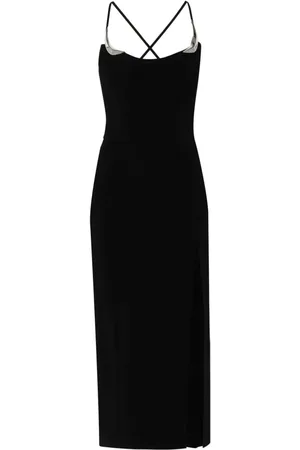 MUGLER Metallic-Midikleid