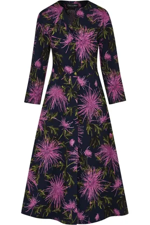 Oscar de la Renta Chrysanthemum Popeline-Kleid