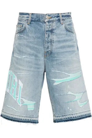 AMIRI Jeans-Shorts mit Varsity-Logo
