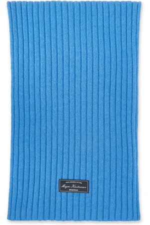 Msgm Gerippter Strickschal mit Logo-Patch