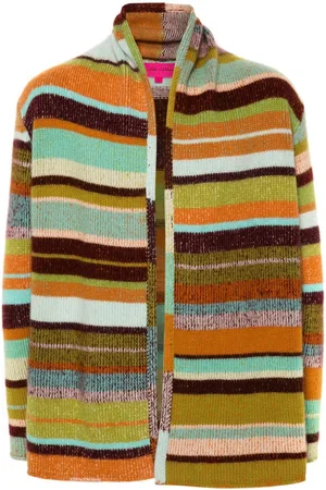 THE ELDER STATESMAN Stripe Italy Cardigan