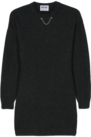 Moschino Gestricktes Kleid mit Zierkette