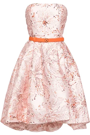 Saiid Kobeisy Schulterfreies Midikleid mit Print