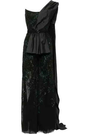 Saiid Kobeisy Tüll-Jumpsuit mit Perlen