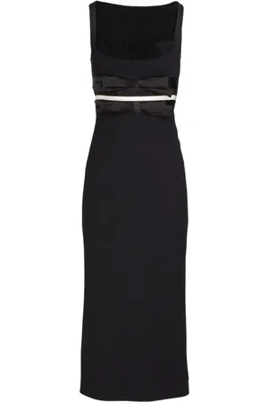 Giambattista Valli Midikleid aus Krepp mit Schleifendetail