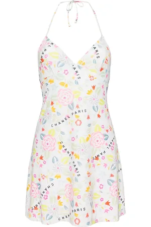 CHANEL Minikleid mit Camellia-Print