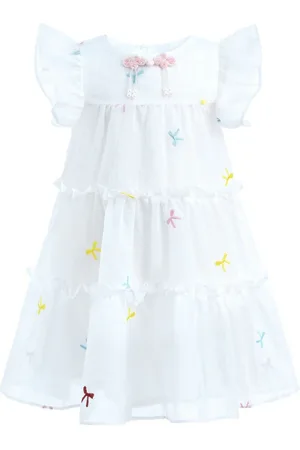 Mimi Tutu Kleid mit Blumenstickerei