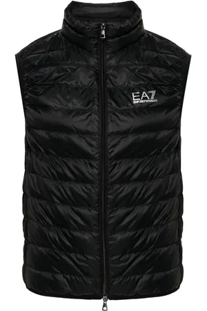 EA7 Gefütterte Weste mit Logo-Print