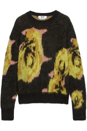 Msgm Pullover mit Rosen-Intarsie