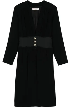 Saint Laurent 1980s Kleid mit V-Ausschnitt