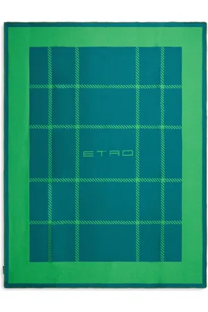 Etro Karierte Decke mit Logo