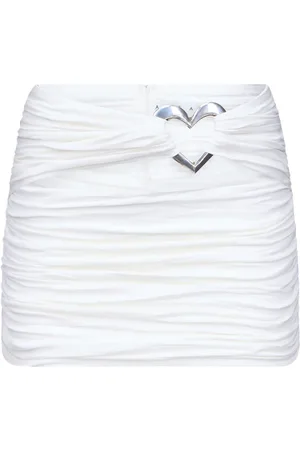 AREA Geraffter Minirock mit Cut-Out