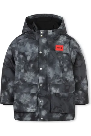 HUGO BOSS Kapuzenjacke mit Batikmuster