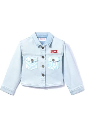 PUCCI Junior Jeansjacke mit Logo-Stickerei