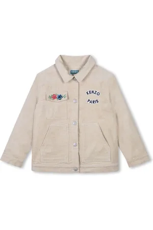 Kenzo Cordjacke mit Logo-Stickerei