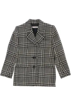 Saint Laurent 1980s einreihige Jacke mit Karomuster