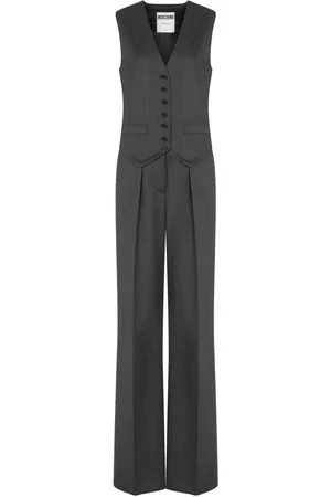 Moschino Jumpsuit mit V-Ausschnitt