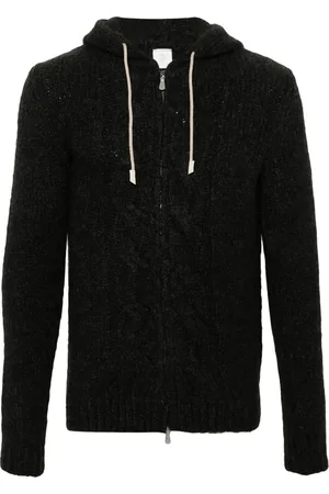 ELEVENTY Hoodie mit Zopfmuster