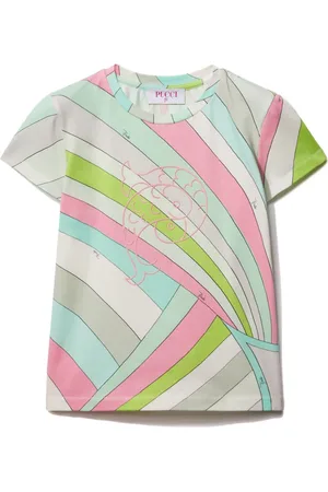 PUCCI Junior T-Shirt mit Iride-Print
