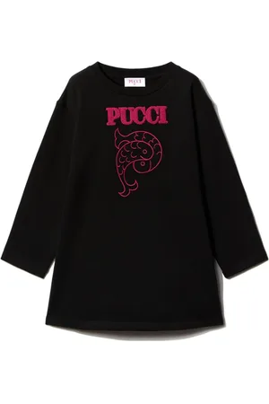 PUCCI Junior Kleid mit Logo-Stickerei