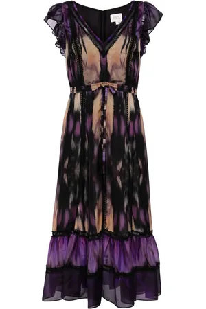 Marchesa Notte Kleid mit Rüschenärmeln