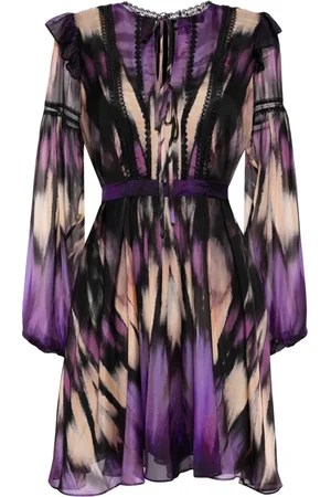 Marchesa Notte Kleid mit grafischem Print