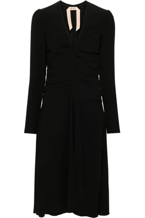 Nº21 Drapiertes Midikleid