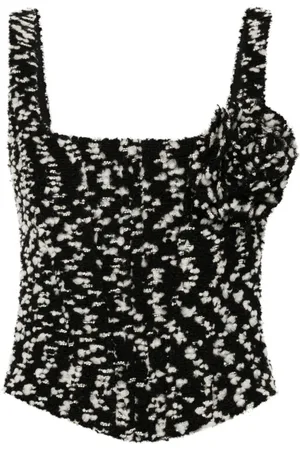 GIUSEPPE DI MORABITO Bustier mit Blumen-Applikation