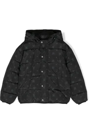 John Richmond Gefütterte Jacke mit Logo-Print