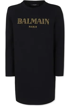 Balmain Kleid aus Jersey mit Logo-Stickerei