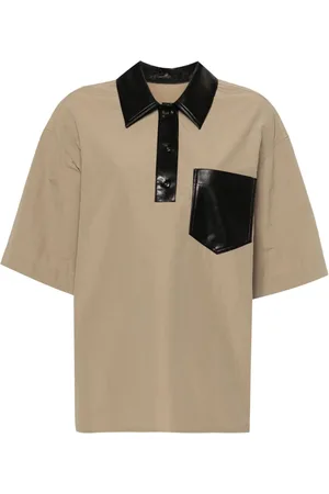 Nanushka Sanvy Poloshirt mit überschnittener Schulter